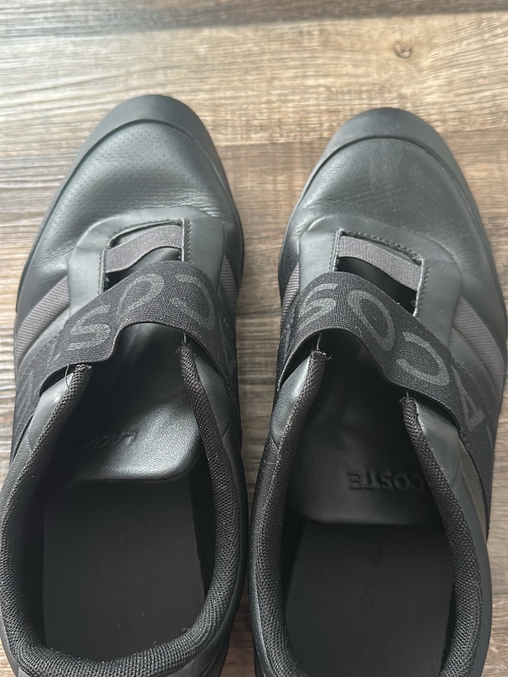 Lacoste Black Elastic-Strap Slip-On Loafers